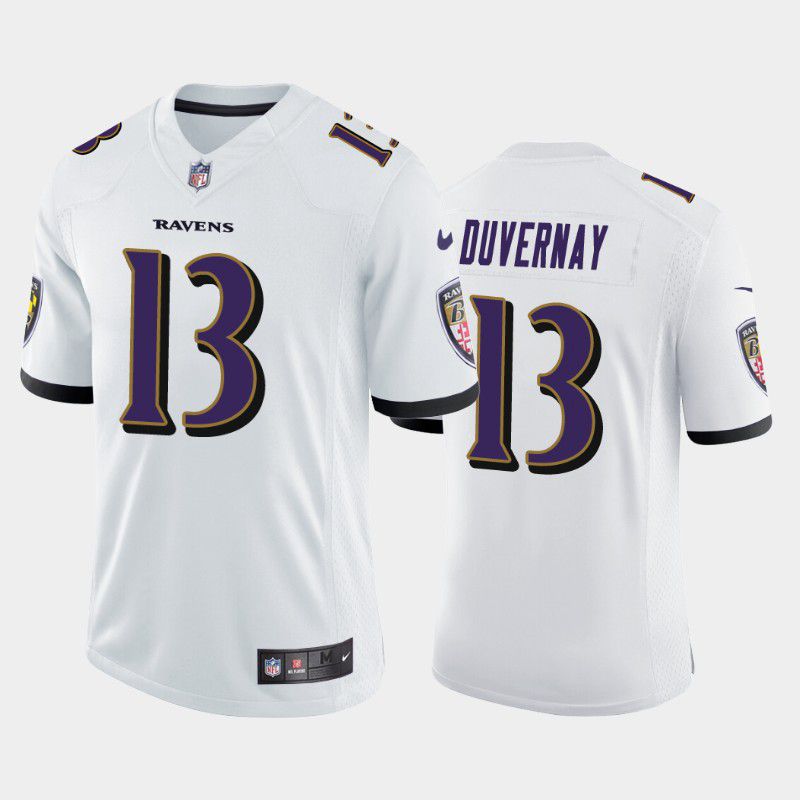 Men Baltimore Ravens #13 Devin Duvernay Nike White Game NFL Jersey->baltimore ravens->NFL Jersey